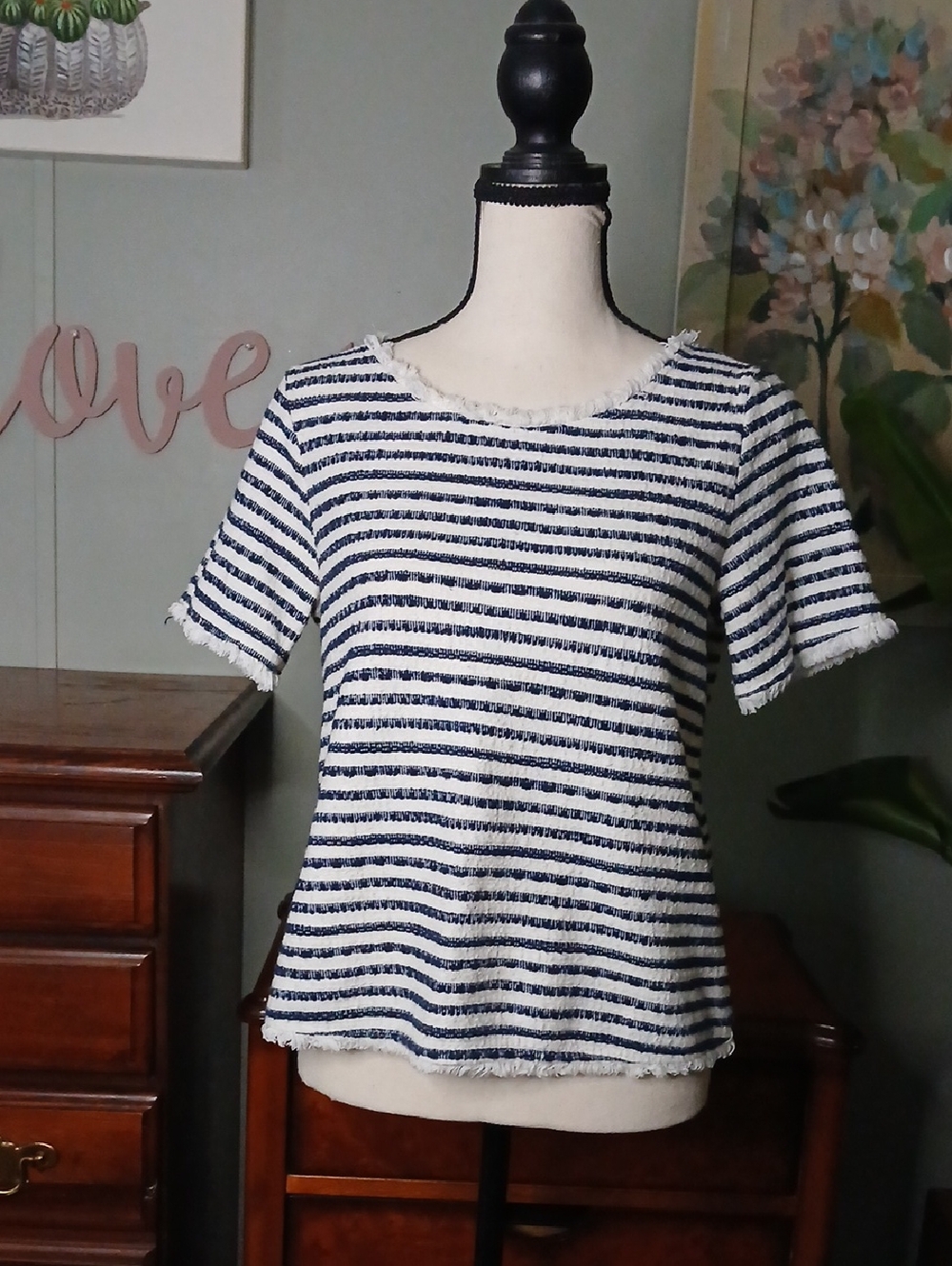 Green Envelope Short Sleeve Top S